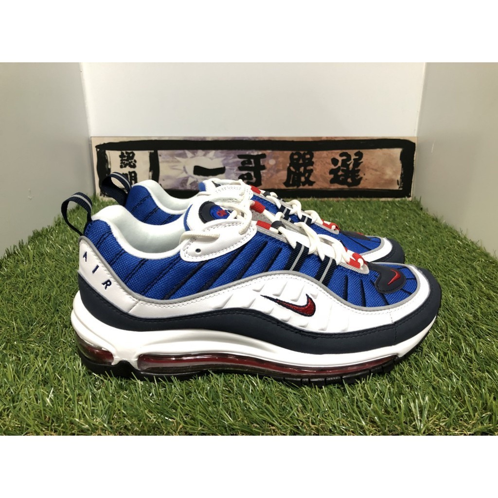 Nike Air Max 98 Gundam 20th กันดั้ม สีฟ้า สีขาว สีดํา สีแดง สําหรับผู้ชาย และผู้หญิง 640744-100