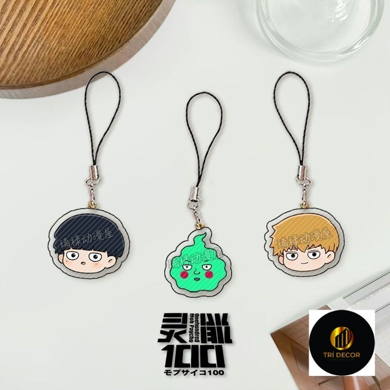 Reigen Arataka Kageyama Shigeo Ekubo อะนิเมะโทรศัพท์ Lanyard Mob Psycho Lanyard การ์ตูนอะคริลิคจี้
