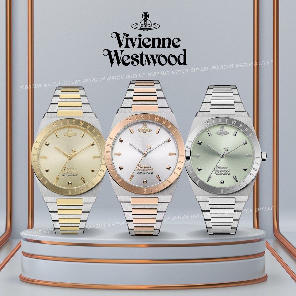 OUTLET WATCH นาฬิกา Vivienne Westwood นาฬิกาข้อมือผู้หญิง นาฬิกาผู้หญิง แบรนด์เนม  Brandname รุ่น VV244PGRAL