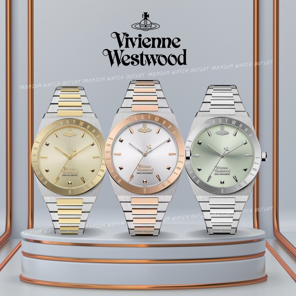 OUTLET WATCH นาฬิกา Vivienne Westwood นาฬิกาข้อมือผู้หญิง นาฬิกาผู้หญิง แบรนด์เนม Brandname รุ่น VV244PGRAL