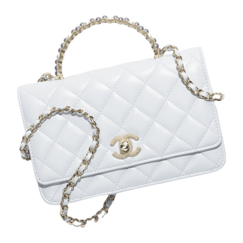 Chanel/Chanel women's bag Pochette con catena lambskin flap single shoulder crossbody