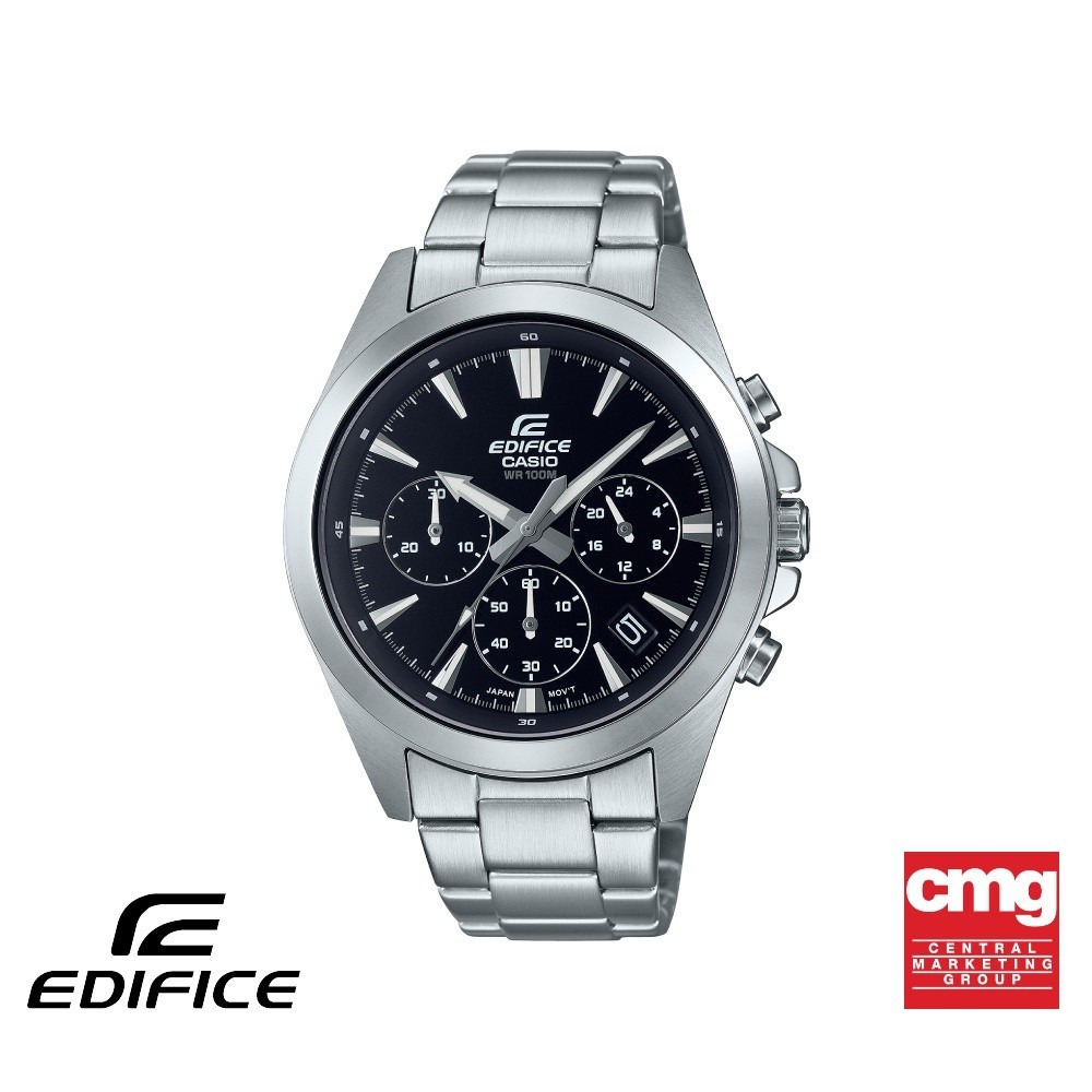 CASIO นาฬิกาข้อมือผู้ชาย EDIFICE รุ่น EFV-630D-1AVUDF วัสดุสเตนเลสสตีล สีดำ