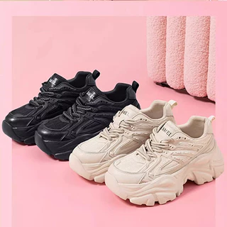 Camel Daddy รองเท ้ าฤดูใบไม ้ ผลิกีฬาผู ้ หญิง Breathable Retro แพลตฟอร ์ มยกรองเท ้ าลําลอง