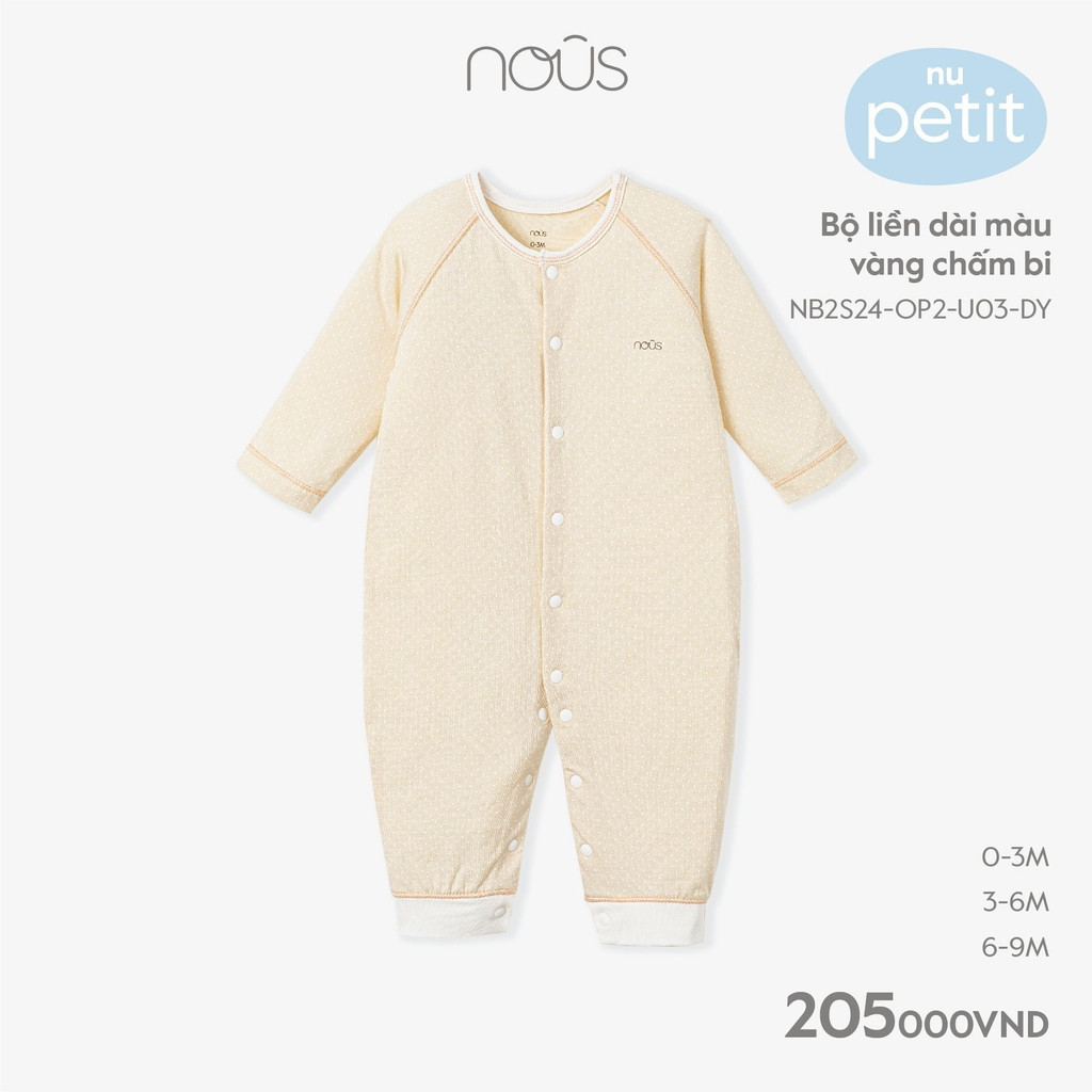 NOUS - จั้มสูทลายจุดสีเหลือง - Nu Petit - 0M 3M 6M - SS24.T1A - ZN42A