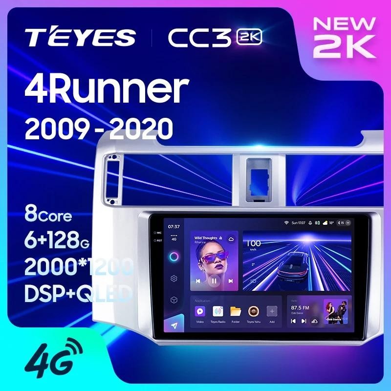 Teyes CC3L CC3 2K สําหรับ Toyota 4Runner 5 N280 2009 - 2020 รถวิทยุมัลติมีเดียเครื ่ องเล ่ นวิดีโอนําทางสเตอริโอ GPS Android 10 ไม ่ มี 2din 2 din dvd