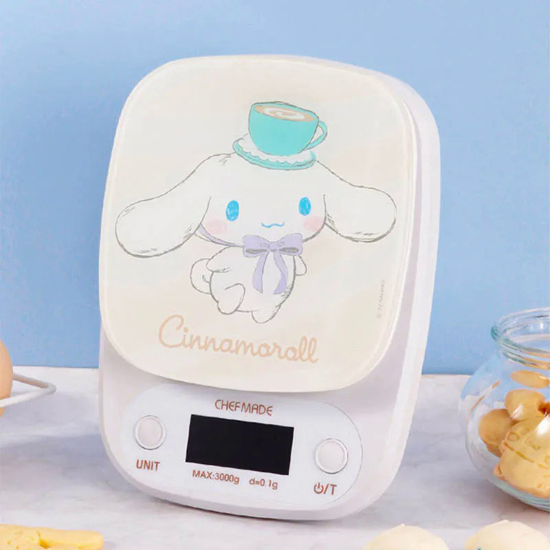 Kawaii Sanrio Hello Kitty Cinnamoroll อะนิเมะรูปห้องครัว Diy Baking Pastry อาหารอิเล็กทรอนิกส์ Scale ที่ถูกต้อง 0.1G Life Supplies