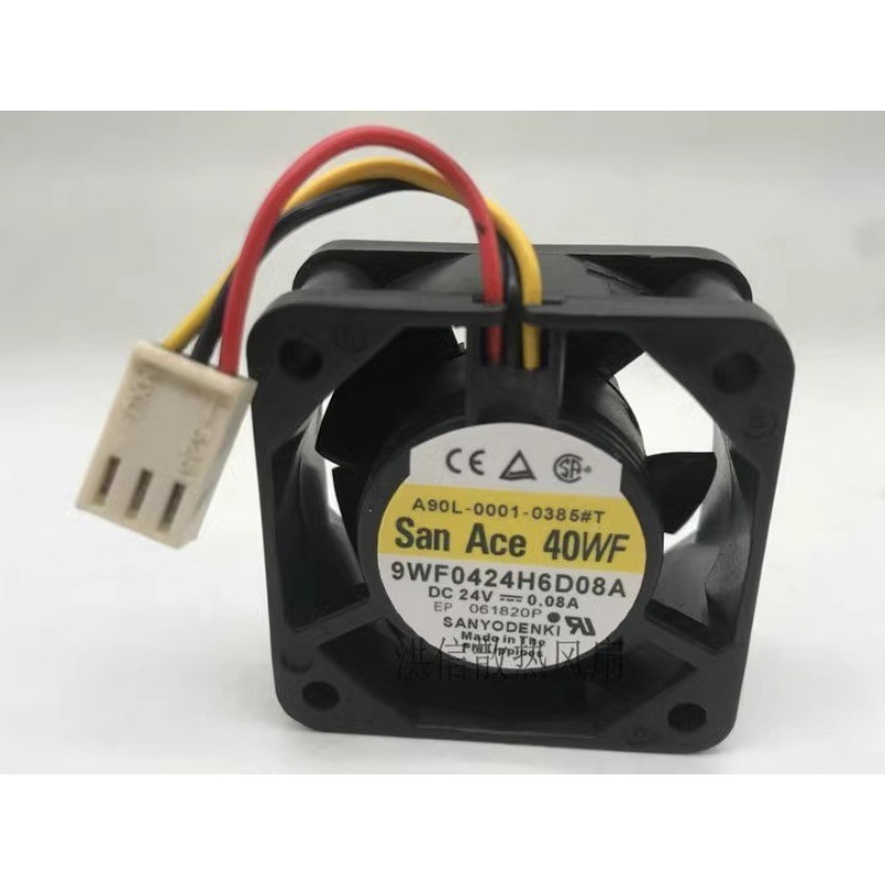พัดลมระบายความร้อน CPU ใหม่สําหรับ SanAce40WF A90L-0001-0385 # T 9WF0424H6D08A FANUC พัดลม 3 สาย 24V
