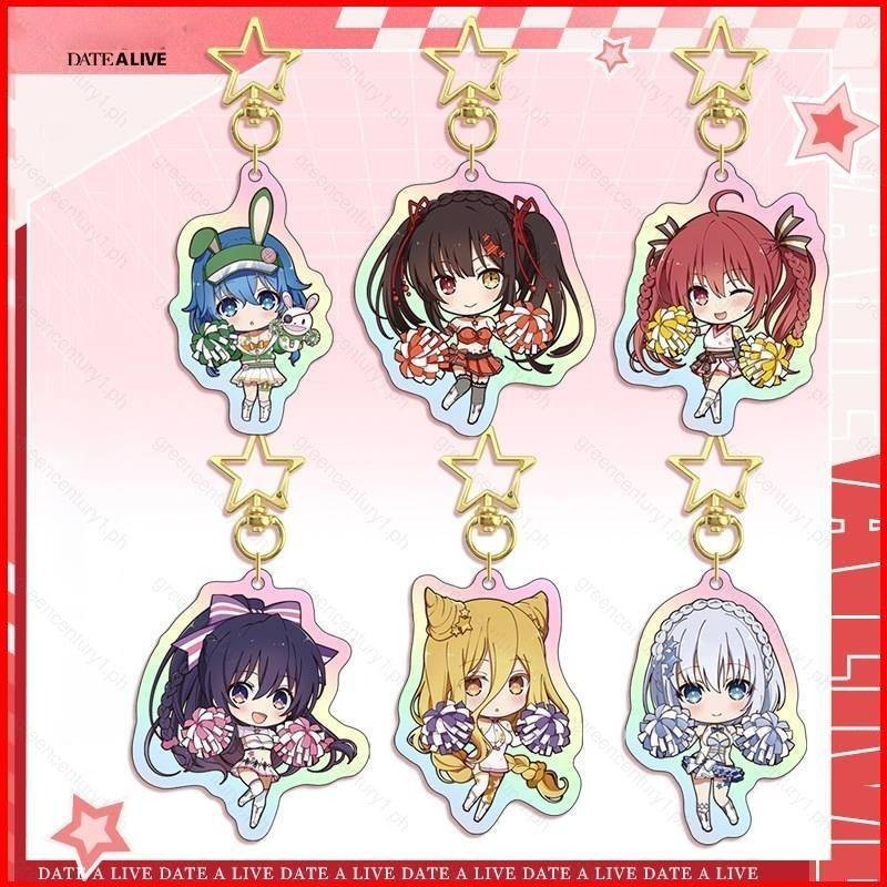 Ys DATE A LIVE Himekawa Yoshino Yatogami Tohka Tokisaki Kurumi acylic พวงกุญแจกระเป ๋ าจี ้