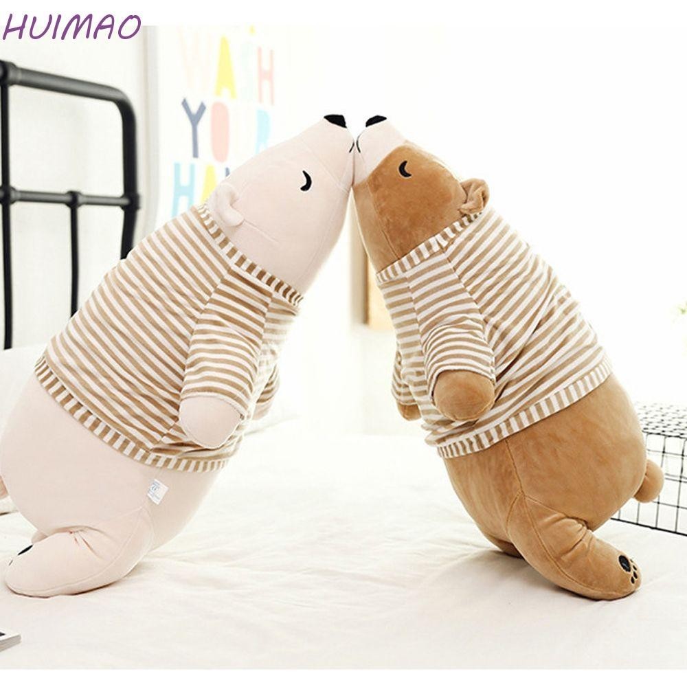 Huimao Polar Bear ตุ๊กตาเด็ก Kawaii ตุ๊กตาสัตว์หมอนหมีมาพร้อมกับของเล่น Super Soft ตุ๊กตาสัตว์ตุ๊กตาของเล่น