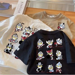 ฤดูร้อนใหม่เกาหลีรุ่นอุลตร้าแมนแขนสั้นเสื้อยืดเด็กผ้าฝ้ายแท้…