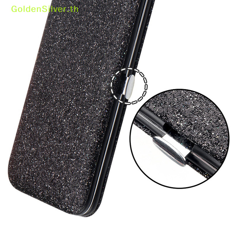 Goldensilver Tweezers Case Eyelash Tweezers Storage Bag Tool Case With 7 Card Slots TH