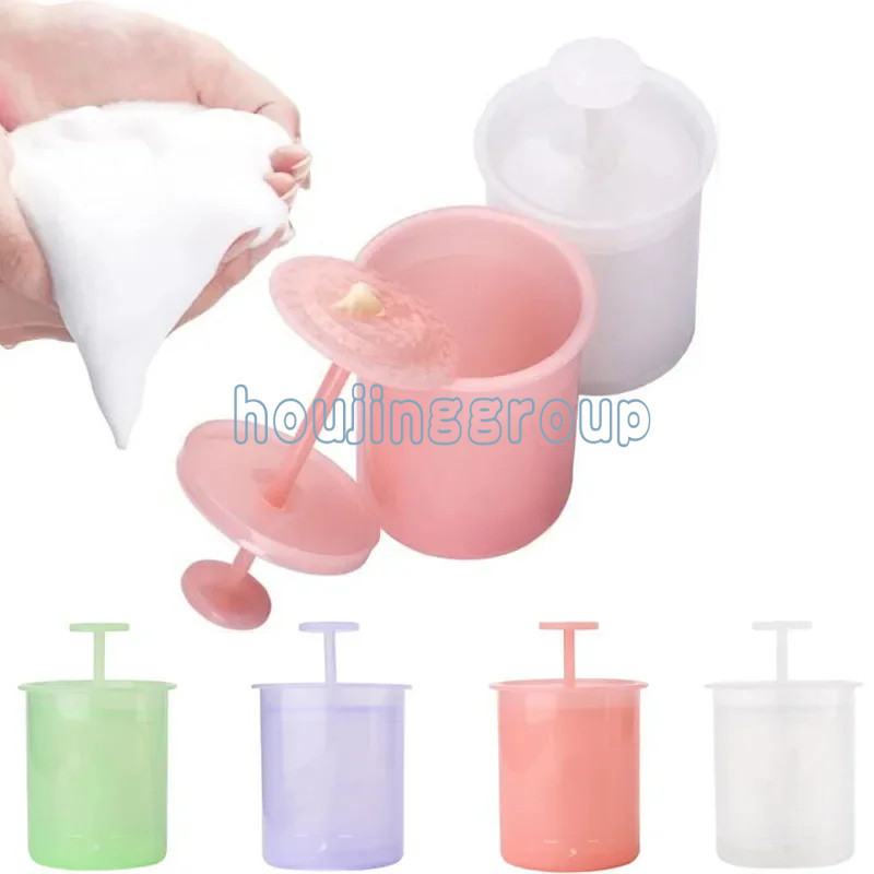 1pc ทําความสะอาดนม Foamer น ่ ารัก Foamer แบบพกพา Foamer Bubble Machine โฟมขวดตาข ่ าย Bubble Cup Face Wash Maker