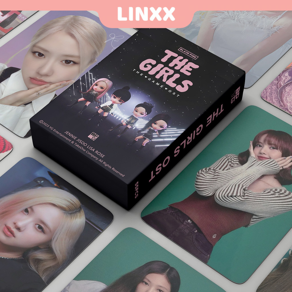 ลินเอ็กซ์เอ็กซ์ 55 ชิ้น อัลบั้ม THE GAME ของ BLACKPINK ลomoการ์ด โฟโต้การ์ด โปสการ์ด ซีรีส์