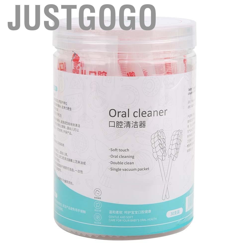 Justgogo 30pcs Oral Cleaner Tooth Tongue Brush Infant Dental Care Supplies