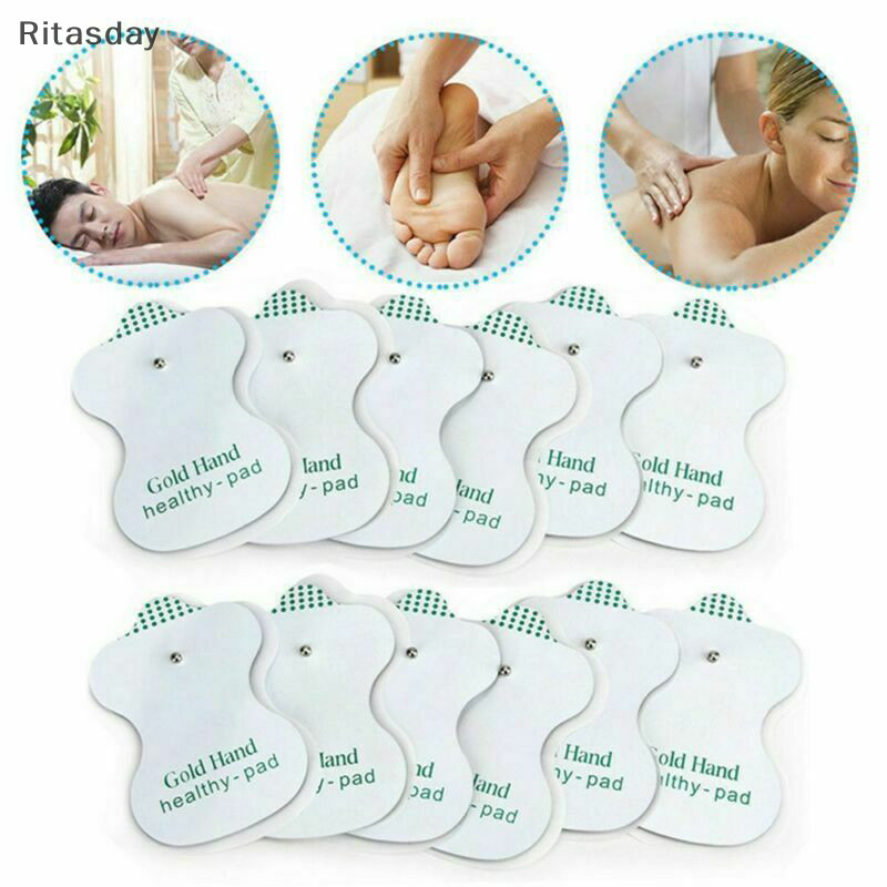 Ritasday 50 เปลี ่ ยน Tens ELECTRODE PADS เครื ่ องข ้ อความแพทช ์ Gold Hand Health Pad ใหม ่