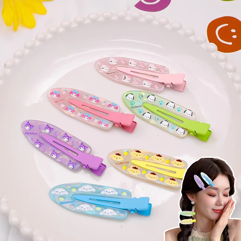 แมวสีชมพู Sanrio Duckbill คลิปหญิงการ ์ ตูนสัตว ์ น ่ ารักอุปกรณ ์ เสริมผม