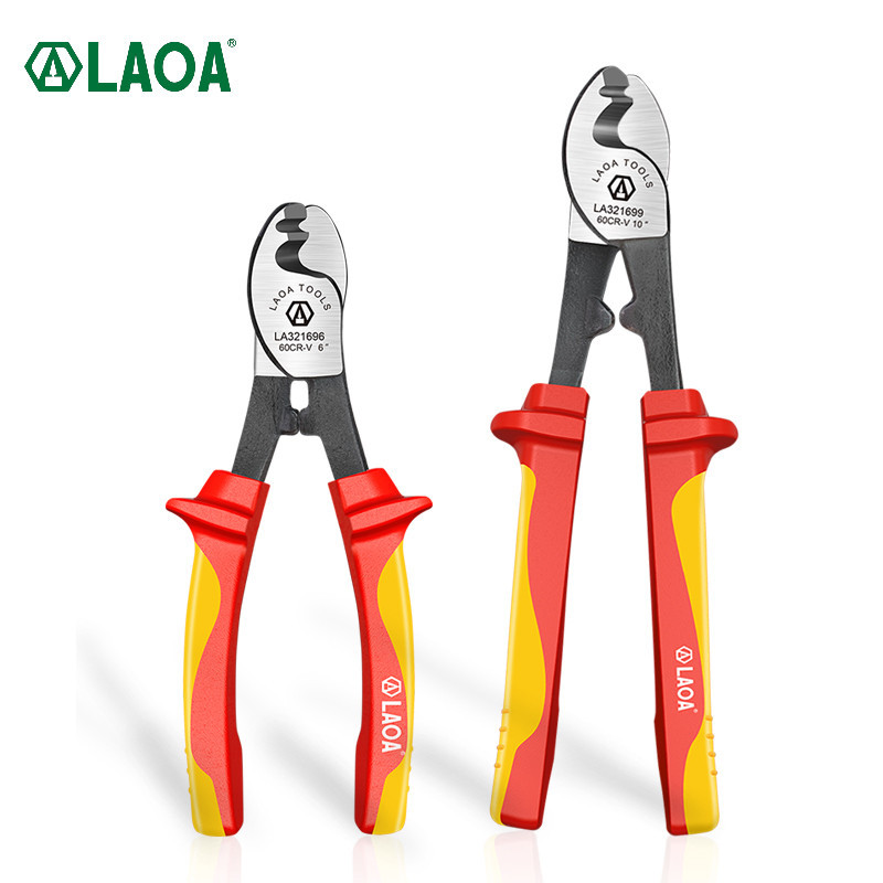 Laoa เครื่องตัดสายเคเบิลหุ้มฉนวน 1000V ช่างไฟฟ้า Professional คีม Shock Wire Stripper เครื่องมือ VDE