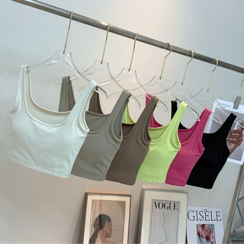 【MAGGIEYOGA】(เสริมฟองน้ํา) สปอร์ตบรา เสื้อกล้ามโยคะ นุ่ม ระบายอากาศ กันกระแทก ฟิตเนส เสื้อครอป