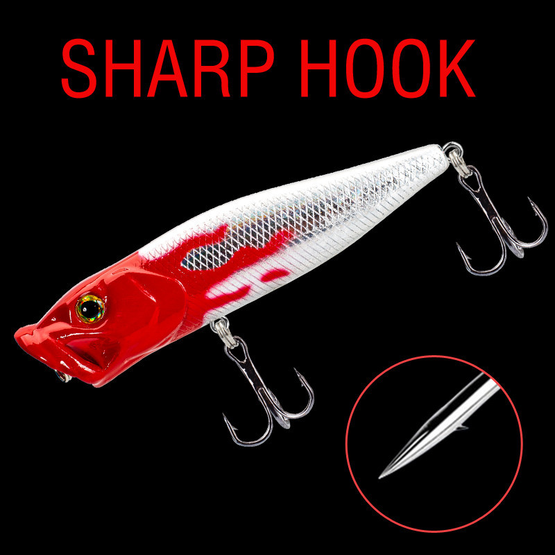 5pcs Fishing Lure 9 ซม./12.5G Popper Casting Lure ประดิษฐ์เหมือนจริง Topwater Swimbait Hard Fishing Lure พร้อมกล่อง ราคา ถูกที่สุด ดีลบีเคเค แกลเลอรีภาพที่ 6