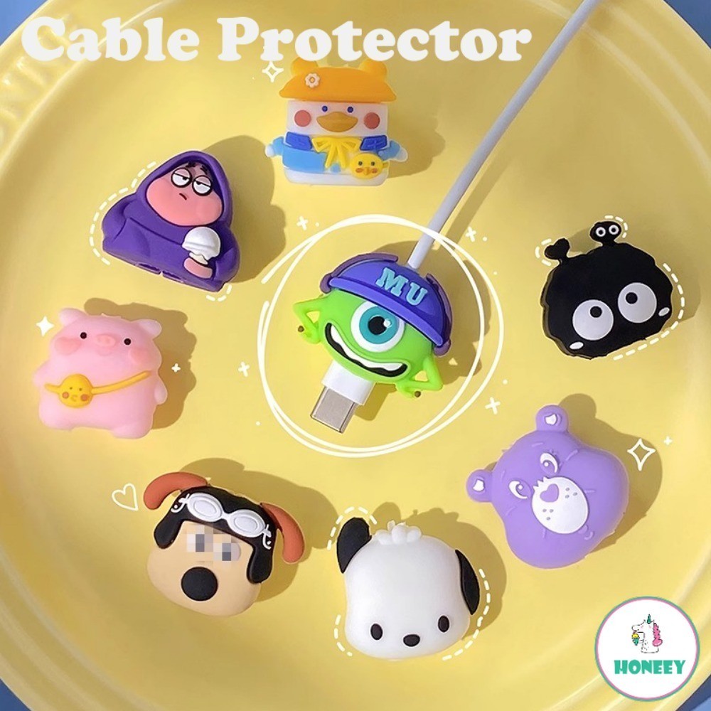 น่ารักการ์ตูนสายป้องกันกัดลวดorganizer Winder Saverสําหรับสายชาร์จUSBข้อมูลสายหูฟังสายProtector Cover
