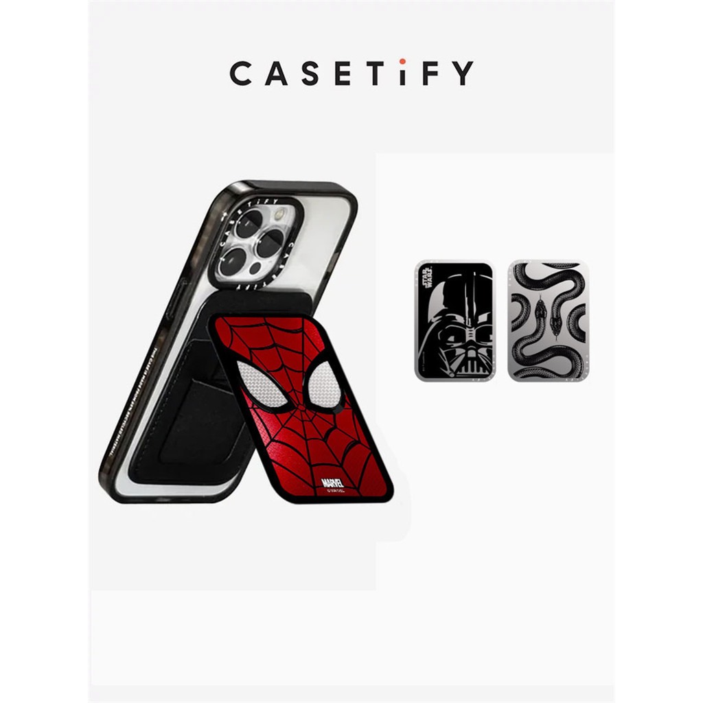 Casetifymarvel Spider Man Star Wars งูSnappy Cardholder ขาตั้งแม่เหล็กเข้ากันได้ universal Grip เคสแม่เหล็กกระจก Creative Telescopic พับ PC โทรศัพท์ Grips กล่องบรรจุ