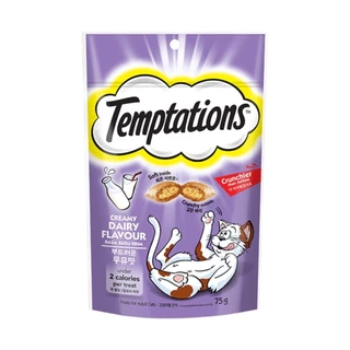 Temptations ขนมแมวสอดไส้ เทมเทชั่นส์ กรอบนอกนุ่มใน ขนาด 75 กรัม