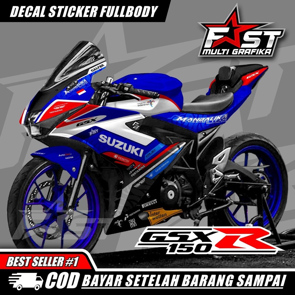 ใหม่ล่าสุด Decal Gsx R150 Full Body Mandalika สติกเกอร์ Variations Gsx R150 Full Body Decal Gsx 150 