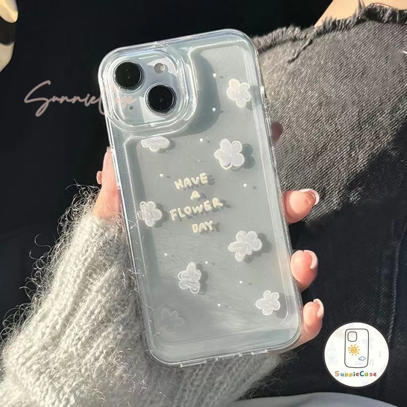 แฟชั่นดอกไม้หัวกระต่ายโบว์คู่ ที่อยู่อาศัย เข้ากันได้ IPhone 13 12 Pro Max 15 XR 11 14 8 15 14 7 Plus X XS Max SE
