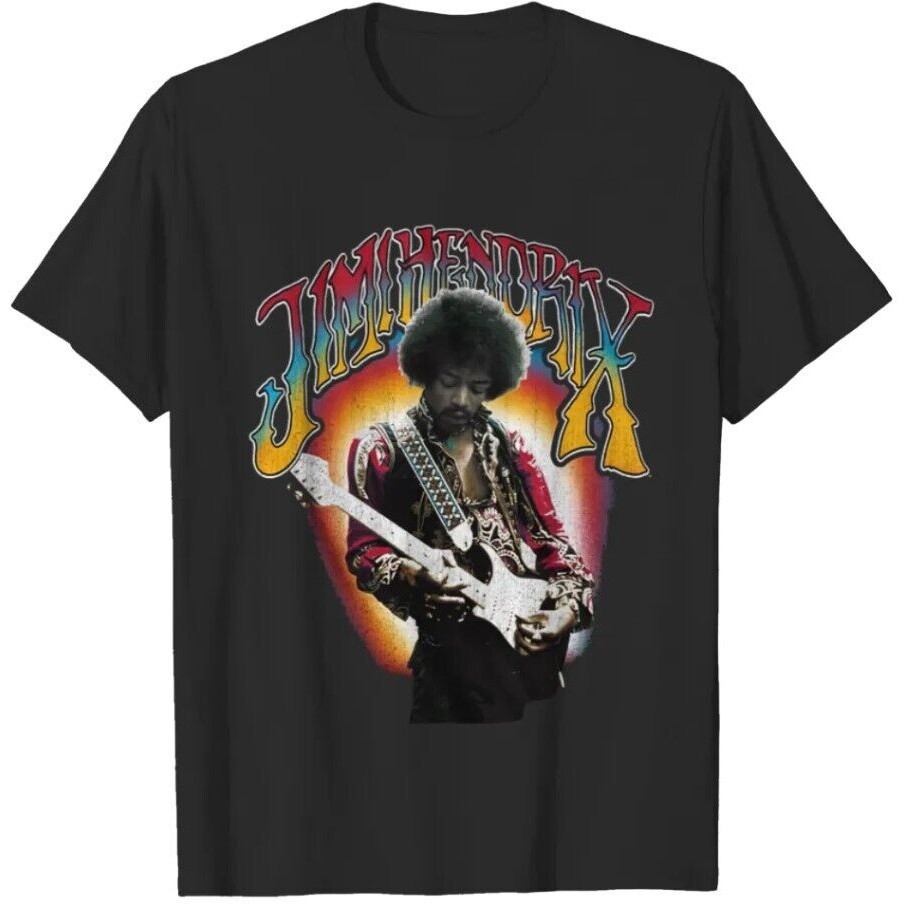 Jimi Hendrix เสื้อยืด Jimi Hendrix เสื้อเสื้อยืดแขนสั้น Unisex S-