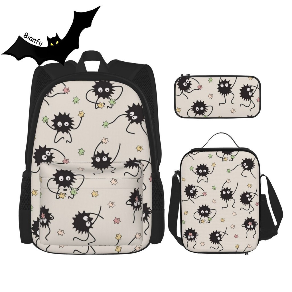Soot Sprite กระเป๋าเป้สะพายหลัง 3 ใน 1 สำหรับนักเรียน ทั้งชายและหญิง พร้อมฟังก์ชันกระเป๋าเดินทาง