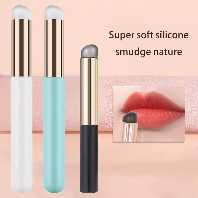 มินิซิลิโคนแปรงริมฝีปากรอบหัวคอนซีลเลอร ์ Smudge แปรงลิปสติกแปรงแต ่ งหน ้ าความงามเครื ่ องมืออุปกรณ ์ เสริม