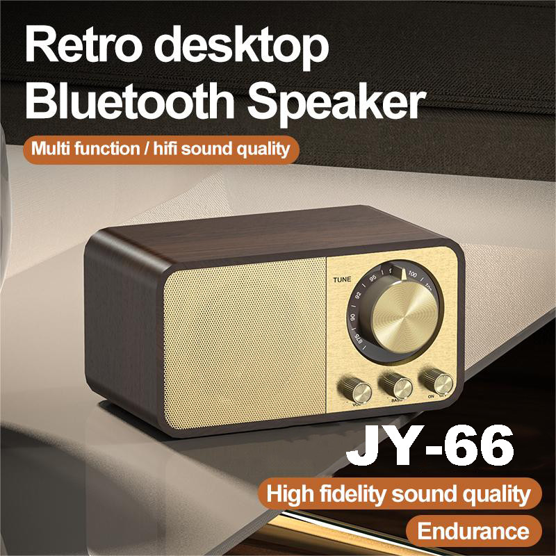 สไตล์ใหม่ JY-66 ไม้ไร้สาย BT5.0ลำโพง ซับวูฟเฟอร์ซับวูฟเฟอร์วิทยุ FM สนับสนุน TF U Disk AUX เล่นเพลง