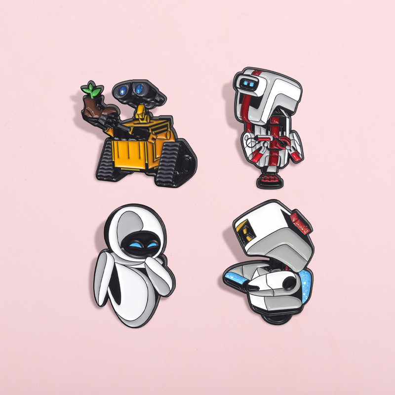 Creative หุ ่ นยนต ์ Pins เข ็ มกลัดการ ์ ตูนตลกหุ ่ นยนต ์ เข ็ มกลัด Lapel ป ้ าย Pin เครื ่ องประดับของขวัญสําหรับเพื ่ อน