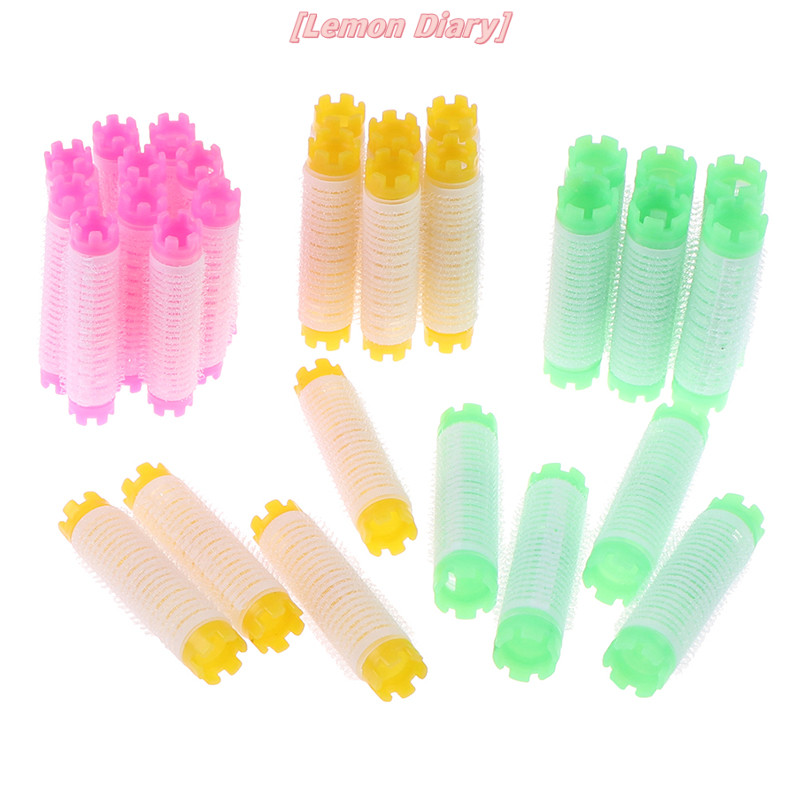 แอลดี| 10ชิ้นปุยผมรากลูกกลิ้งแพ็คแกนดัดผมชุดอากาศขอบบางดัดผมใหม่