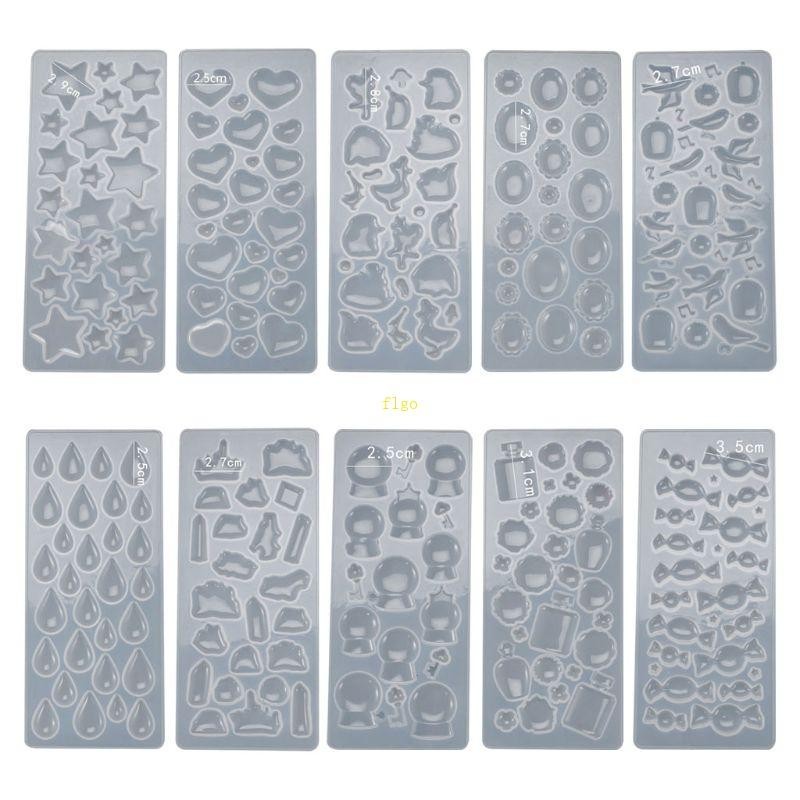 Flgo Handmade Multi-สไตล์ต่างหู Eardrop Danglers ซิลิโคน Mould คริสตัลอีพ็อกซี่เรซินแม่พิมพ์ DIY เครื่องประดับจี้แม่พิมพ์
