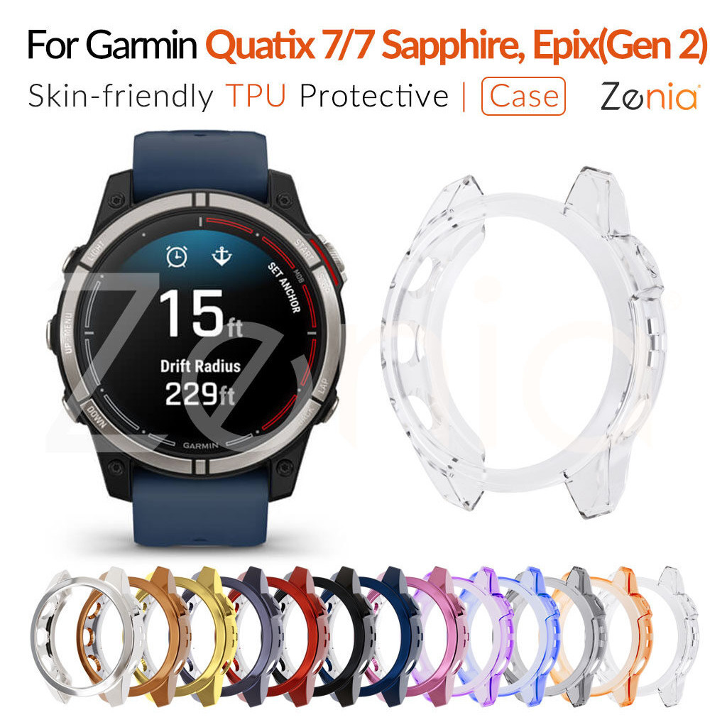 Colourful TPU ผิวเปลี่ยนป้องกันกรณีสําหรับ Garmin Quatix 7 Sapphire Quatix7 47 มม. Epix (Gen 2) สมาร