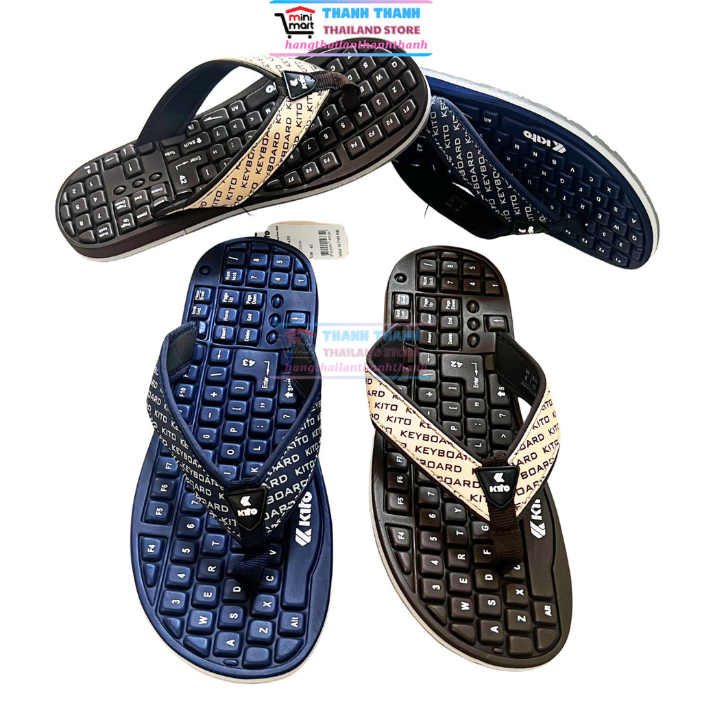 Thailand Flip-Flops With Keyboard Kito full size ตั้งแต่ 36 - 43 4210 รองเท้าแตะนวดเท้า