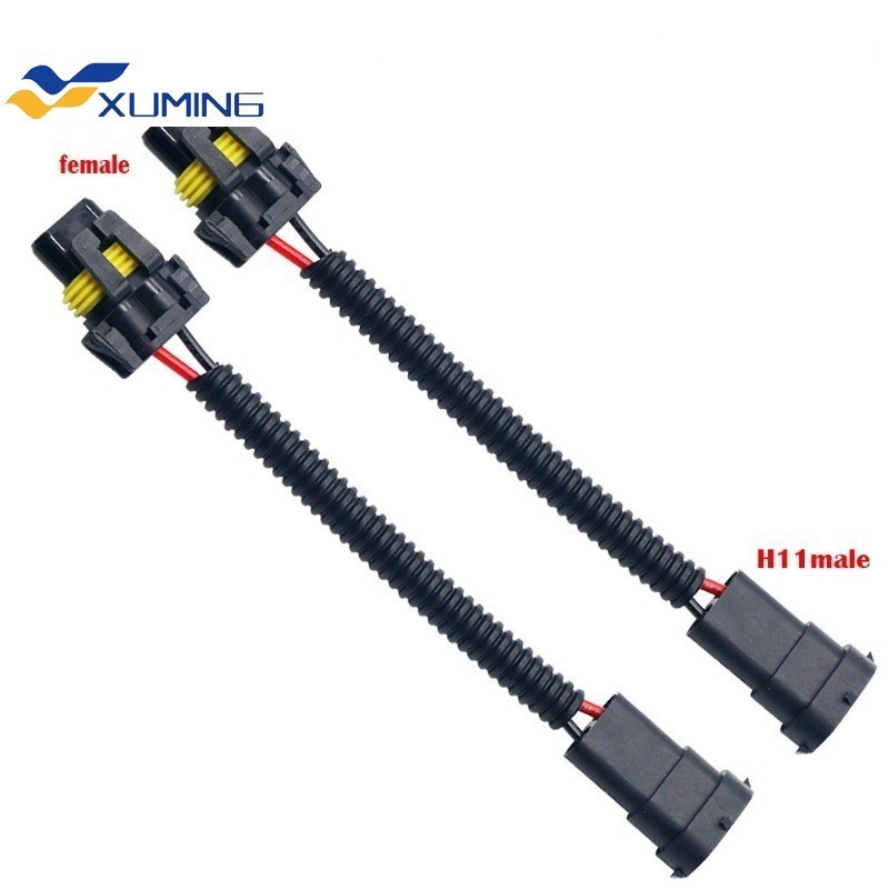 Xm-h11 ชาย 9005 HB3 9006 HB4 หญิง Conversion Connector สายไฟไฟหน้าหมอกปลั๊กสายคุณภาพดี Socket Connec