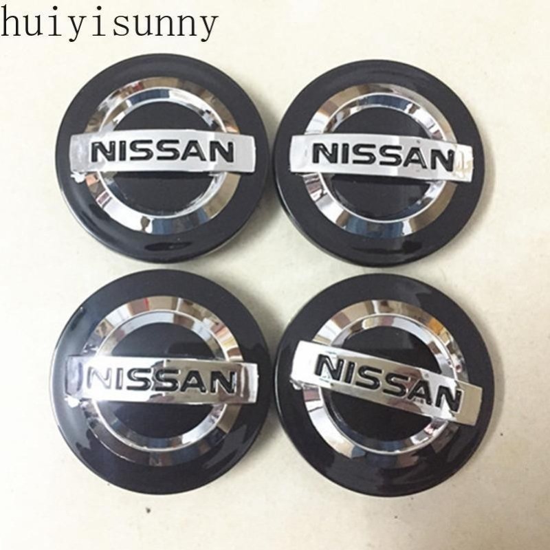 Hys 4 ชิ้น 60 มิลลิเมตร Nissan Emblem ศูนย์ล้อ Cap สติกเกอร์รถศูนย์ล้อ Hubs ศูนย์หมวกสัญลักษณ์สําหรับ Nissan