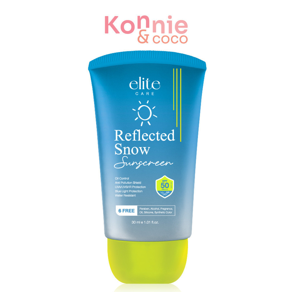Elite Care Reflected Snow Sunscreen 30ml อีลิท แคร์ กันแดดผิวหน้ารูปแบบ Hybrid Sunscreen.