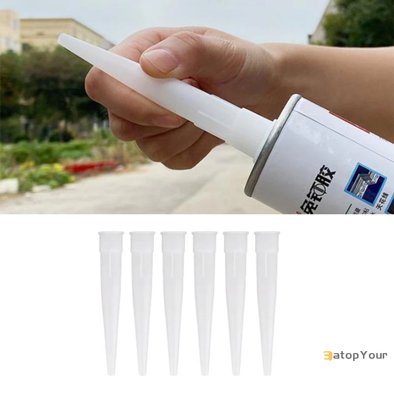 Eatopyour] 20 ชิ้น Universal Caulking หัวฉีดแก้วกาวเคล็ดลับปากเครื่องมือก่อสร้างบ้านใหม่