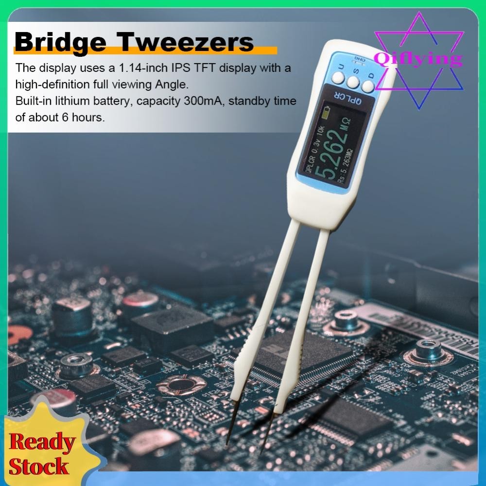 Lcr Bridge Meter จอแสดงผลดิจิตอลมือถือ LCR Meter Tweezer สมาร์ท SMD Tweezer