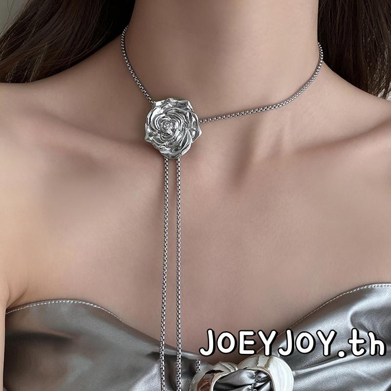 Joeyjoy-ผู้หญิง Rose สร้อยคอChoker Vintage ดอกไม้สร้อยคอจี้ Dainty เครื่องประดับ Body Chain