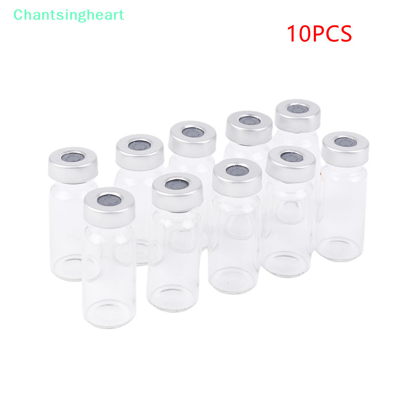 <Chantsingheart> 10แพ็ค5/10/20มิลลิลิตรปิดผนึกตัวอย่างvialsแก้วใสvialsกับself Healingฉีดพอร์ตลดราคา