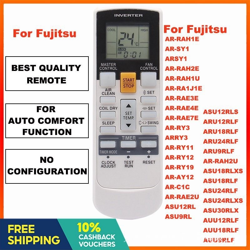 เครื่องปรับอากาศรีโมทคอนโทรลสําหรับFujitsu INVERTER AR-RY12 AR-RY13 AR-RY3 AR-RY14 AR-RY14 AR-RY Con
