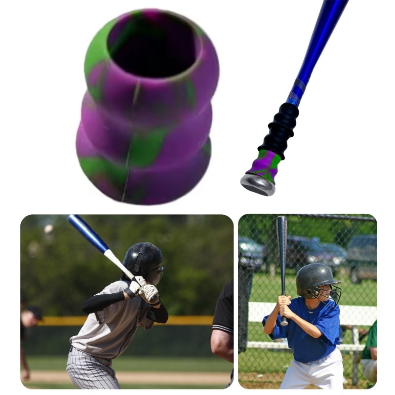 Kiss Baseball Softball Bat Knob Choke Grip Baseball Silicone Taper Sleeve Accessory