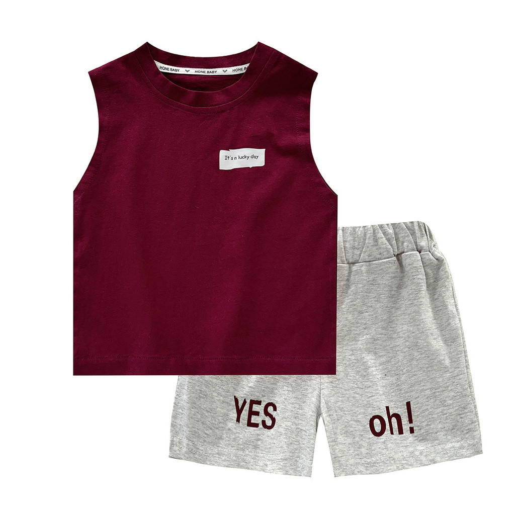 [มล] 80-160ซม ชุดเสื้อกั๊กผ้าฝ้ายเด็กผ้าฝ้ายแท้แขนกุดสาวฤดูร้อนเวอร์ชั่นเกาหลีเด็กเสื้อผ้าเด็กชายชุดสองชิ้น - รูปที่ 6