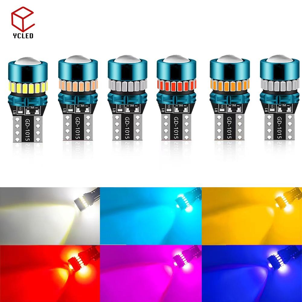1 คู่ 18led T10 W5W 194 168 LED แคนบัสไม่มีไฟผิดพลาด 3030 ชิป สำหรับไฟอ่านหนังสือภายในรถยนต์ 12-24V (2 ชิ้น)