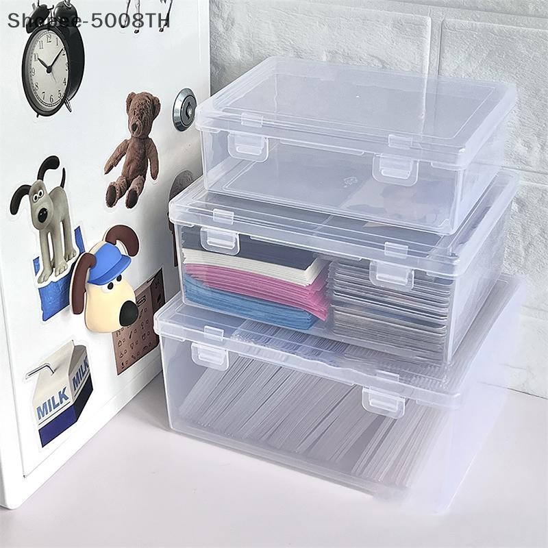 【Storage】การจัดเก็บกล่องเก็บ หน้า ใสสก์ท็อปออแกไนเซอร์ความจุขนาดใหญ่สติกเกอร์กล่องดินสอแพคเกจย่อยผู้ถือสก์ท็อปเครื่องเขียนกล่องเก็บ {ไทย}