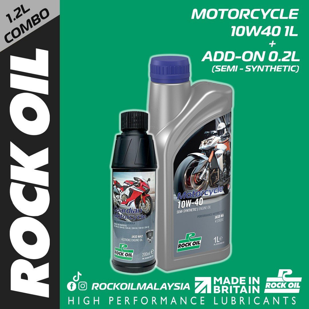 [1.2L ROCK OIL 10W40 15W50 15W40 MINYAK HITAM ENGINE OIL GUARDUAN ESTER SEMI SYNTHETIC RS150 Y16 RSX